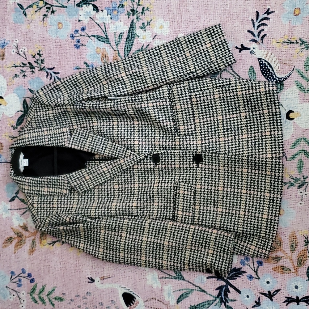 Old Navy Oversized Soft-Brushed Patterned Blazer Jacket